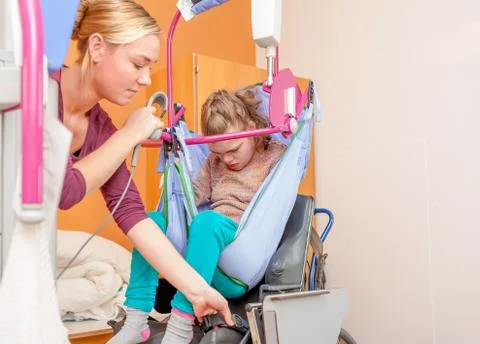 Working together with disability Stock Photos