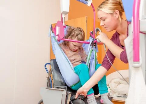 Working together with disability Stock Photos