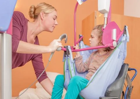 Working together with disability Stock Photos