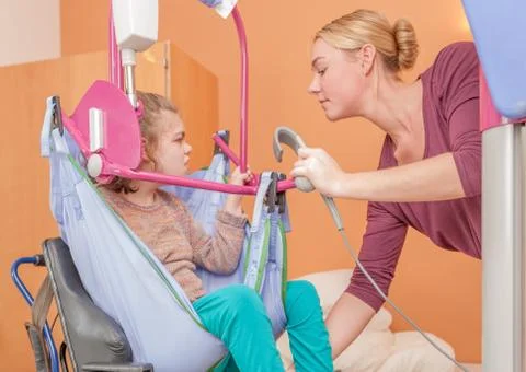 Working together with disability Stock Photos