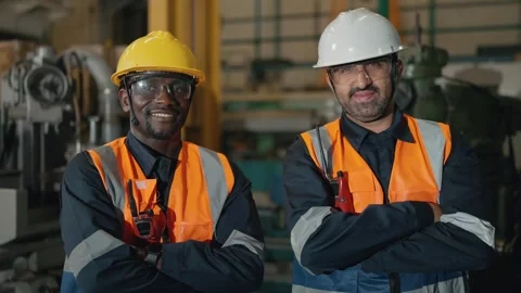 Working Together in a Factory Stock Footage 330939467