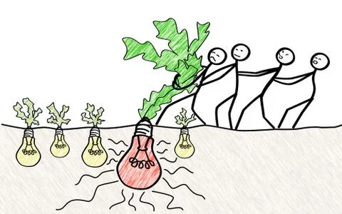 Working together Illustrazione stock