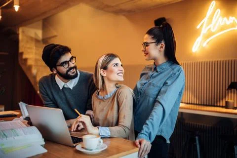 Working together to prepare for finals Stock Photos