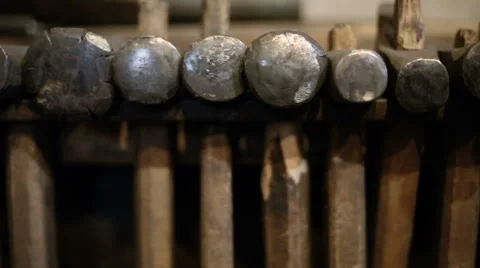 Working tool forging hammer Stock Footage 67697727