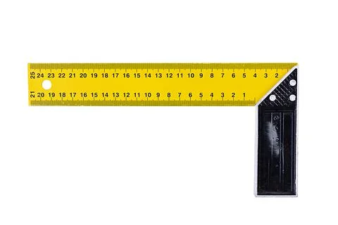 Working tools. Engineer square isolated on white background Stock Photos