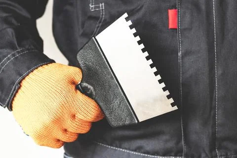 Working tools. gloves,  Spatula Stock Photos