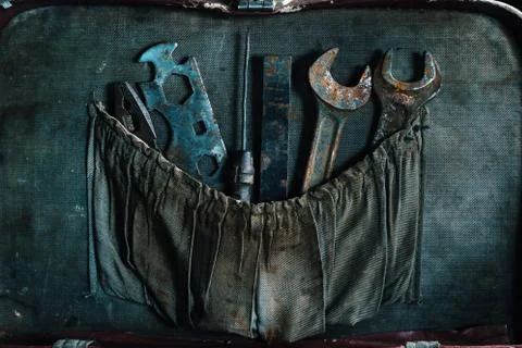 Working tools in the pocket Stock Photos