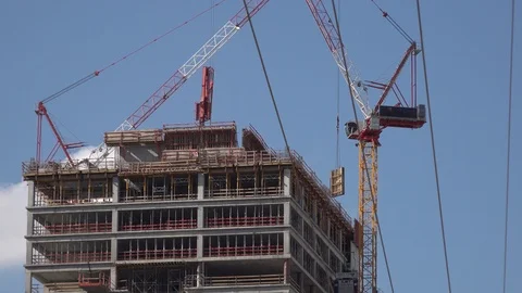 Working on the top of the tower Video stock 102959946