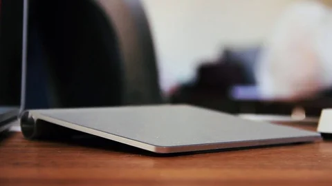 Working on touchpad 스톡 동영상 77835390