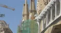 Working with a tower crane at Sagrada Familia's towers in Barcelona 4k or 4k+ Resolution