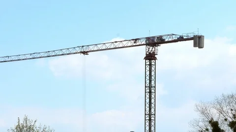 Working tower cranes, buildings Stock Footage 106721093