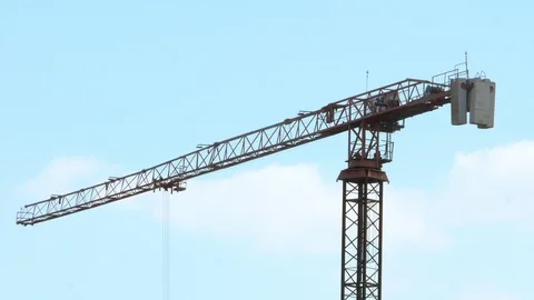 Working tower cranes, buildings Stock Footage 106722711
