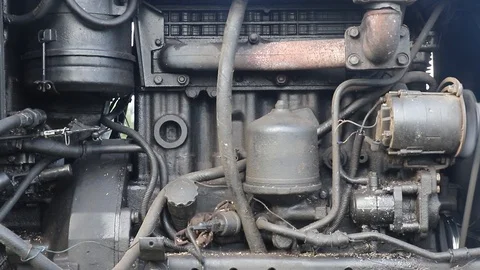 Working tractor engine Stock Footage 116102471