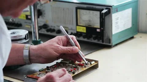 Working with transistor Stock Footage 11884209