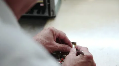 Working with transistor Stock Footage 11884210