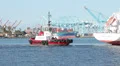 Working Tug In Port HD Footage