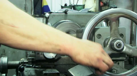 Working turning machine Stock Footage 33866568