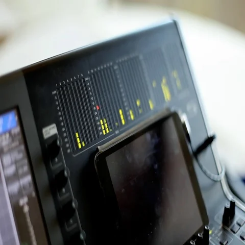 Working with turntable Stock Footage 69551219