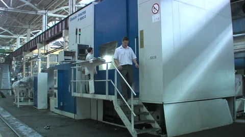Working unit in the shop of the plant Stock Footage 5316434