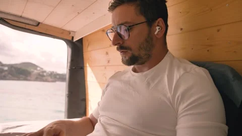 Working from a van the digital nomad s office with a view Видео 291906887