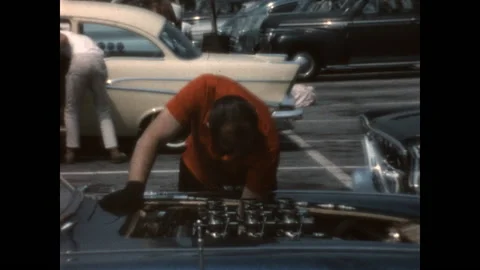 Working on the Vette 1963 Stock Footage 147896320