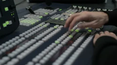 Working on a video switcher. 動画素材 10610206