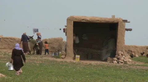 Working in The Village Stock Footage 46052702