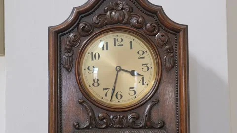 Working vintage clock. Stock Footage 132241895