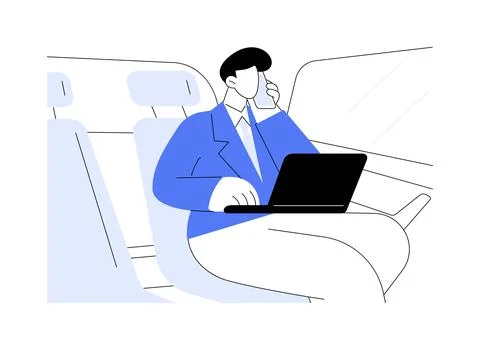 Working on the way abstract concept vector illustration. Stock Illustration