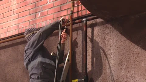 Working welder at the factory Stock Footage 153476430