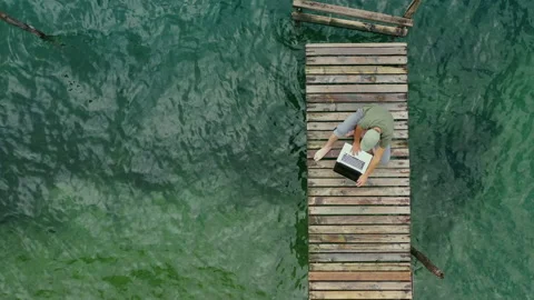 Working While on Vacation Theme Stock Footage 141024271