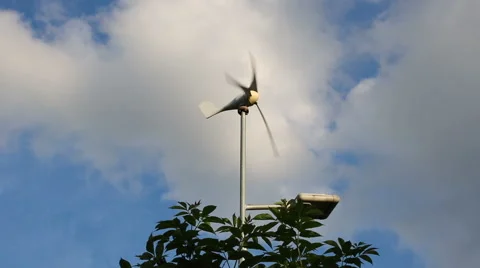 Working wind turbine Stock Footage 68102789