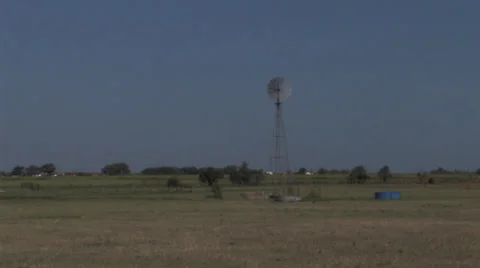 A working windmill in Texas 1 Stock Footage 24693830