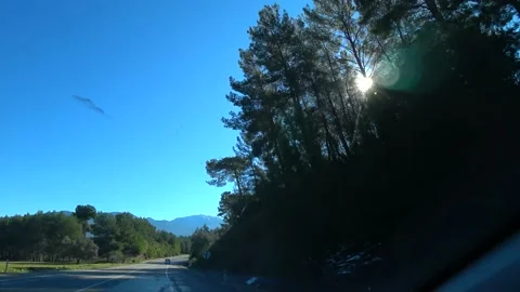 Working windscreen wipers and view on the road while driving in Turkey 2 Stock-Footage 194331335