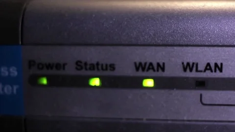 Working wireless router dolly shot Stock Footage 79790235