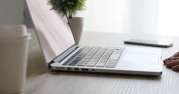Working woman typing keyboard computer and using mobile phone Stock Footage 85998863