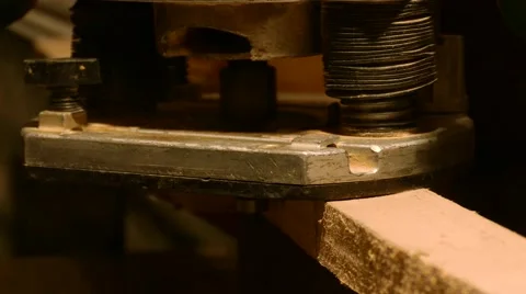 Working with a Wood Cutting Machine 動画素材 58689426