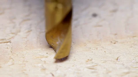 Working with a Wood drill 스톡 동영상 35472063