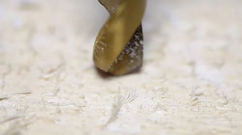 Working with a Wood drill 스톡 동영상 35472577