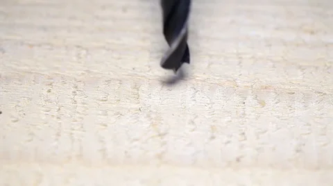 Working with a Wood drill 스톡 동영상 35472677
