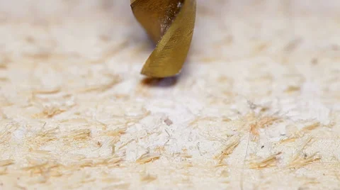 Working with a Wood drill 스톡 동영상 35472712