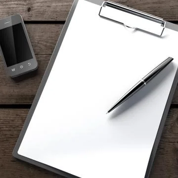 Working on a wooden table Stock Illustration