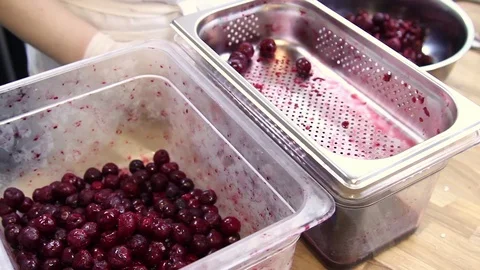 Working in the workshop defrost cherry 스톡 동영상 69994583