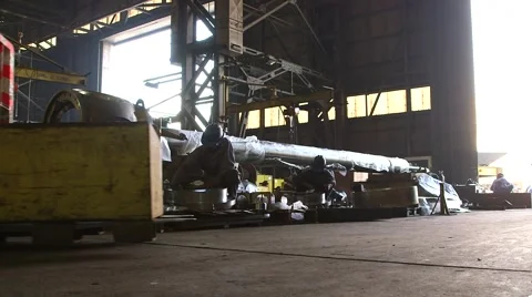 Working Workshop Of Repair Factory Stock Footage 63989913