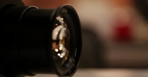 Working zooming lens closeup Stock Footage 61734689