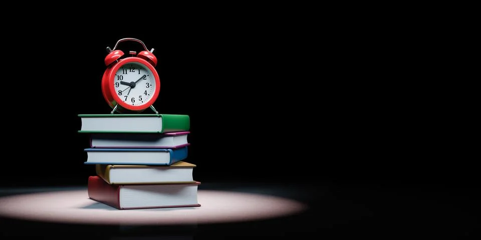 Workload Deadline Pressure Concept 3D Illustration on Black Background Illustrazione stock