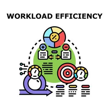 Workload efficiency concept for business optimization Ilustración de archivo