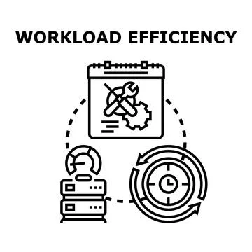 Workload efficiency concept optimizing time management with data イラスト素材