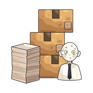 Workload illustration Ilustração Stock