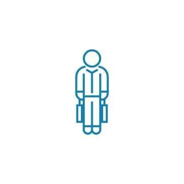 Workload linear icon concept. Workload line vector sign, symbol, illustration. Stock Illustration